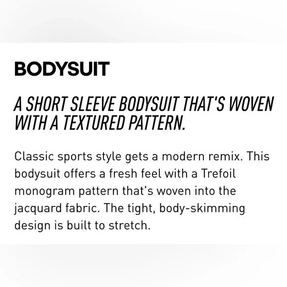 adidas Black Jacquard Bodysuit - Picture 10 of 14